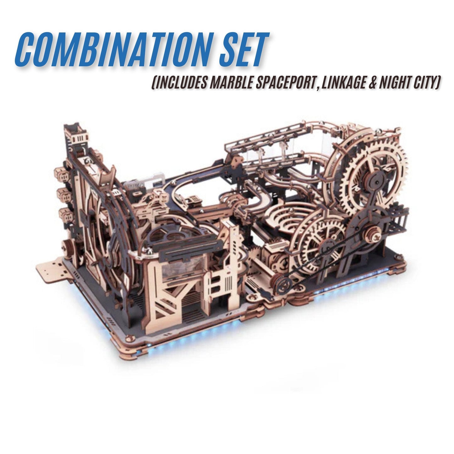 Marble Run Night City DIY Wooden Puzzle
