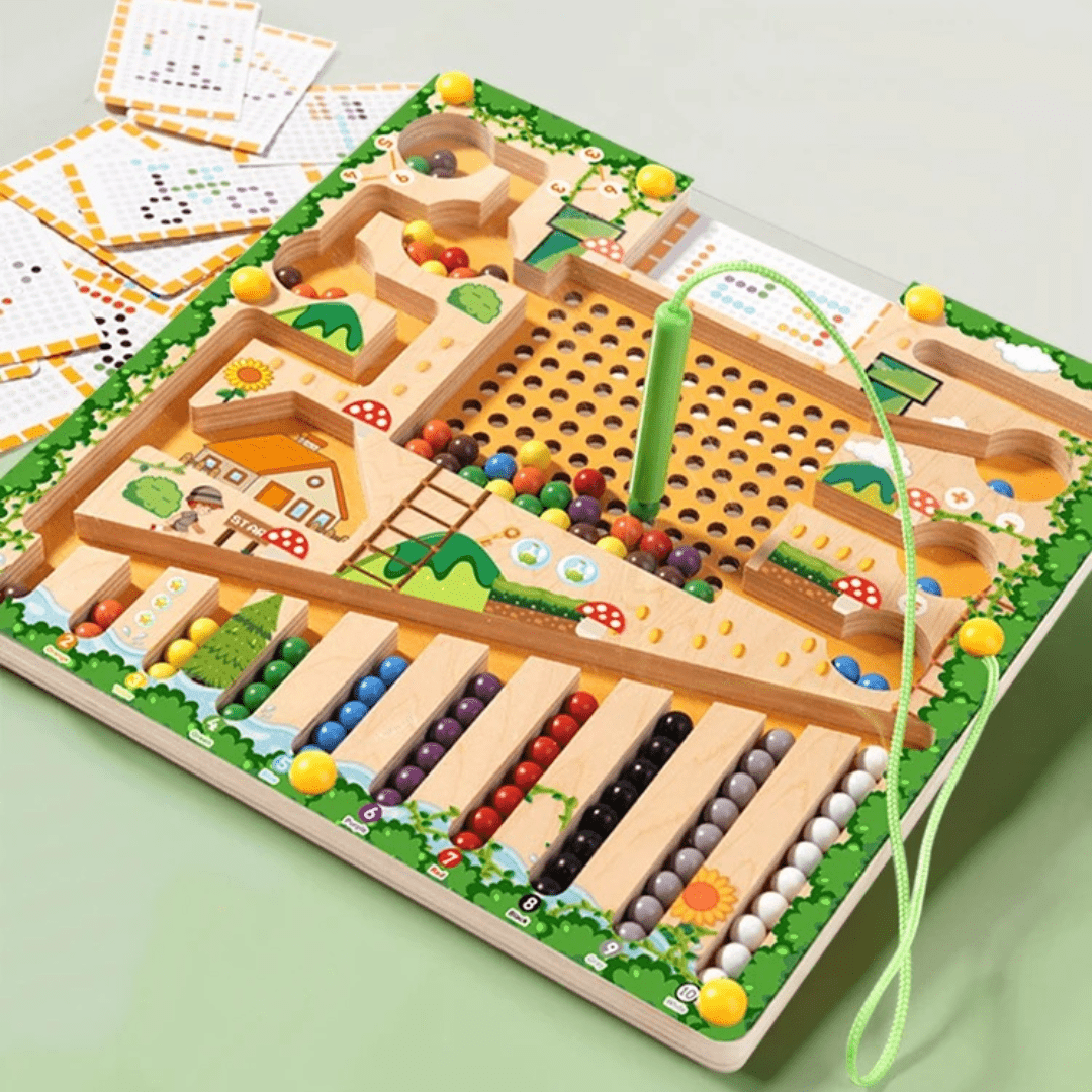 TinkerTots Montessori Magnetic Maze – 3 Smart Worlds of Hands-On Learning